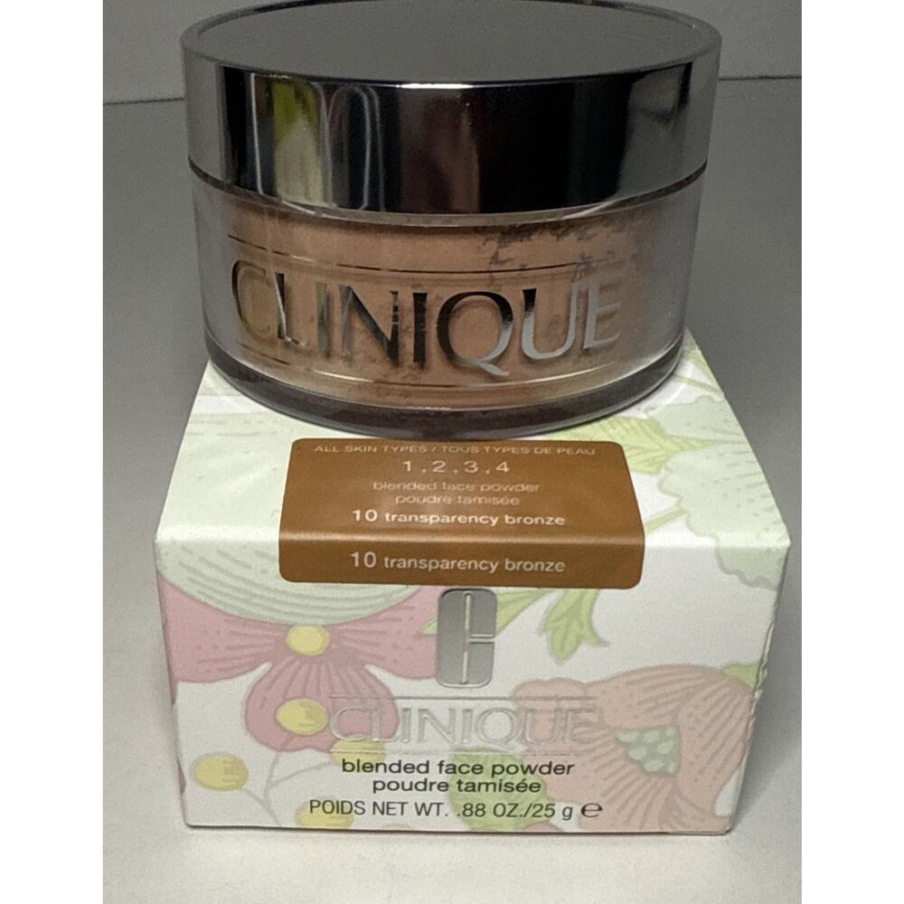 Clinique Blended Face Powder 10 Transparency Bronze Full Size .88 oz NIB NEW